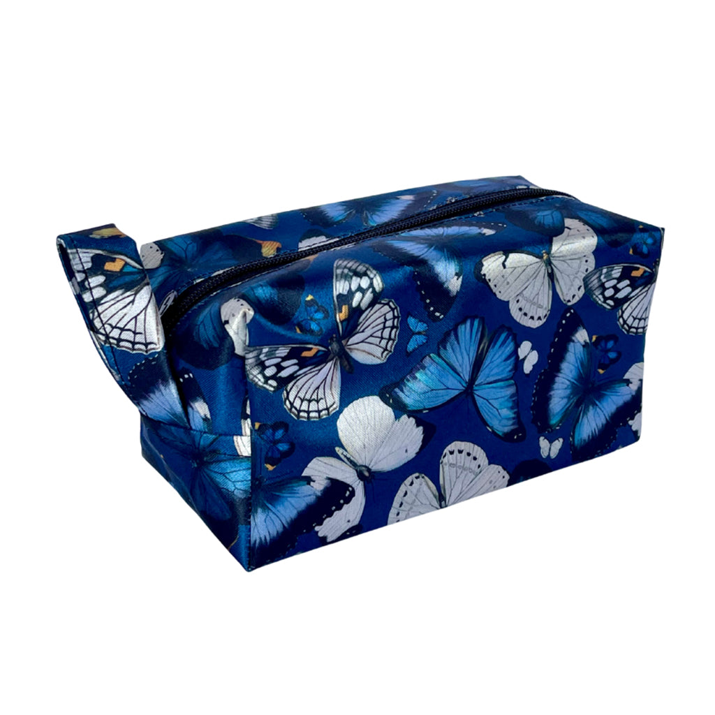 Cosmetiquera Mariposas Fondo Azul