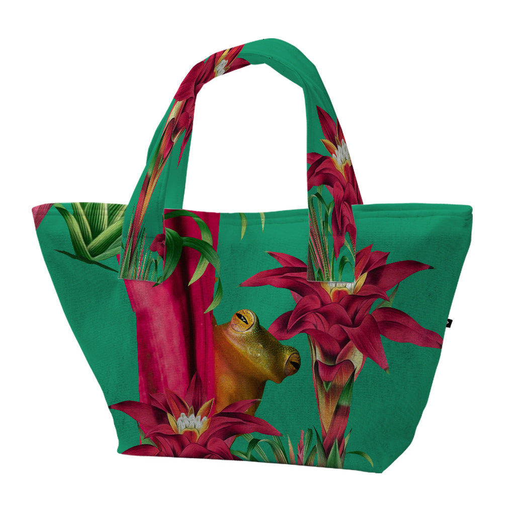 Bolsa Playa Rana Cristal con Bromelias