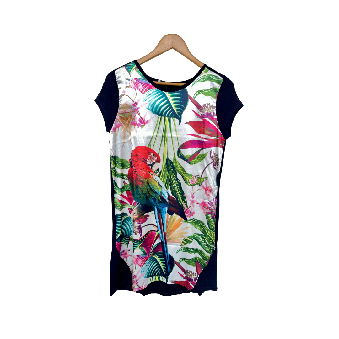 Vestido Mullet Lapa Roja con Flores